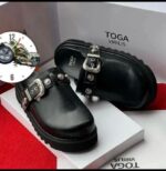 Toga Virilis Black Slingback – Contemporary Luxury Footwear