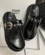 Toga Virilis Black Slingback – Contemporary Luxury Footwear