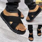 Men's Tan Woven Platform Sandals | JinsoLegacy - Free Delivery in Nigeria