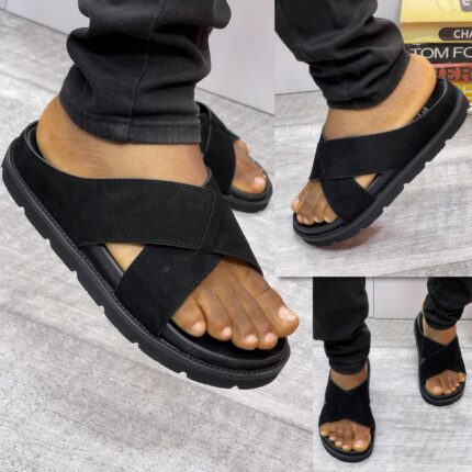 Men's Tan Woven Platform Sandals | JinsoLegacy - Free Delivery in Nigeria