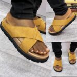 Men's Tan Woven Platform Sandals | JinsoLegacy - Free Delivery in Nigeria