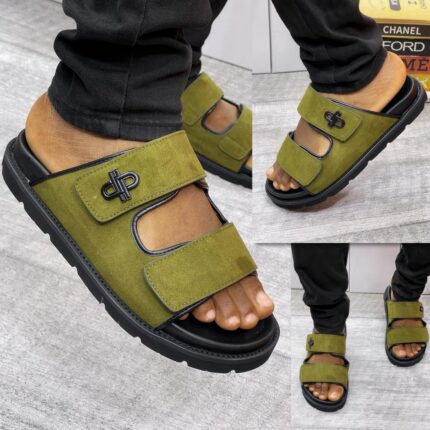 Men's Olive Green Platform Sandals | JinsoLegacy - Free Delivery in Nigeria