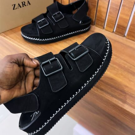 Zara Suede Double-Strap Sandals | JinsoLegacy