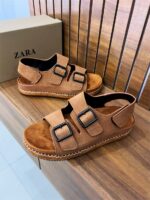 Zara Suede Double-Strap Sandals | JinsoLegacy
