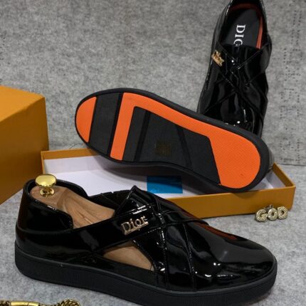 JinsoLegacy | Luxury Black Patent Dior Sneakers