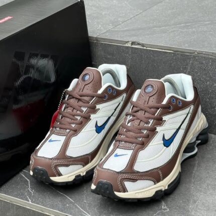 Nike Shox Style Brown & White Runner Sneakers