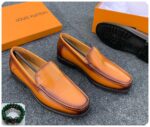 Louis Vuitton Style Black Leather Loafers | JinsoLegacy