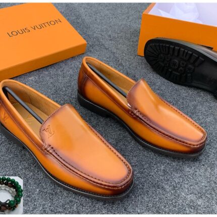 Louis Vuitton Style Black Leather Loafers | JinsoLegacy