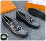 Louis Vuitton Style Black Tassel Loafers | Black | Brown JinsoLegacy