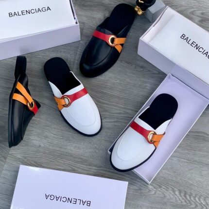 Balenciaga Style Tri-Color Mule Loafers | JinsoLegacy - Free Nationwide Delivery