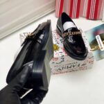 Dolce & Gabbana Style Black Patent Chain Loafers | JinsoLegacy