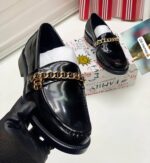 Dolce & Gabbana Style Black Patent Chain Loafers | JinsoLegacy