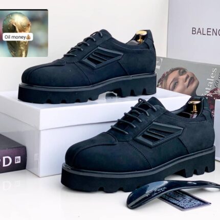 Balenciaga Style All-Black Platform Lace-Ups | JinsoLegacy