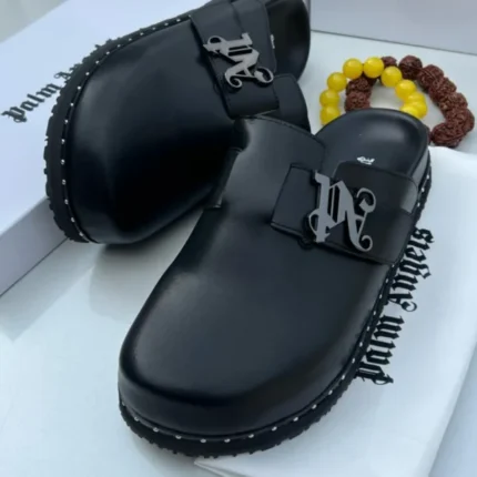 Palm Angels Style Black Studded Mule Clogs | JinsoLegacy