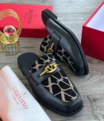 Valentino Style V-Logo Mule Loafers | JinsoLegacy