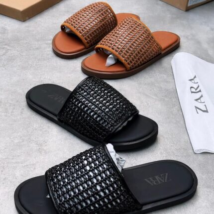 Zara Men's Woven Palm Slides