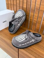 AMIRI Skeleton-Detail Suede Mules