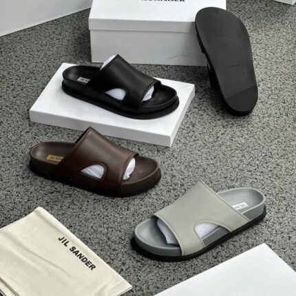 Jil Sander Minimalist Padded Leather Slides