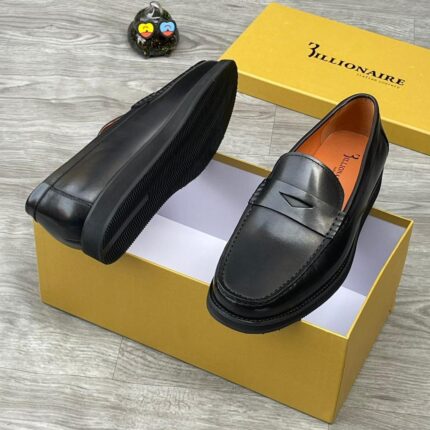 Billionaire Italian Couture Men's Leather Penny Loafers