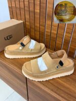 UGG Goldenstar Glide Platform Sandals – Sand Suede