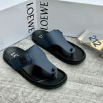 Loewe Anagram T-Strap Leather Sandals – Navy Blue | JinsoLegacy | Free Nationwide Delivery & Pay on Delivery