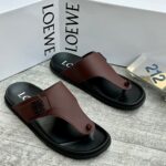 Loewe Anagram T-Strap Leather Sandals – Navy Blue | JinsoLegacy | Free Nationwide Delivery & Pay on Delivery