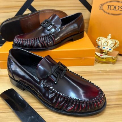 Tod’s Style Burgundy Patent Gommino Loafers
