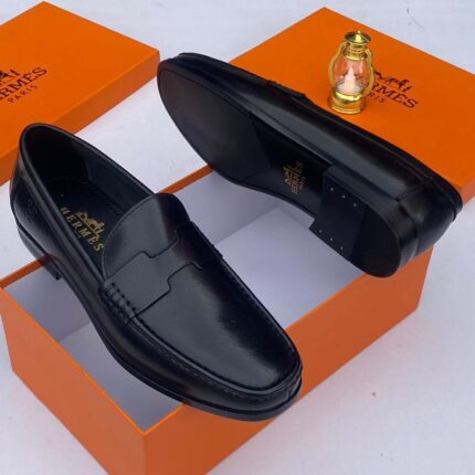 Hermès Paris Leather Loafers – Classic Black | JinsoLegacy Nigeria