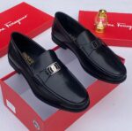 Salvatore Ferragamo Gancini Mahogany Leather Loafers | JinsoLegacy Nigeria