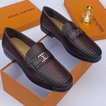 Louis Vuitton Woven Leather Loafers – Midnight Black | JinsoLegacy Nigeria