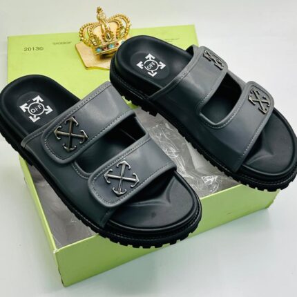 Off-White Arrows-Motif Leather Sandals
