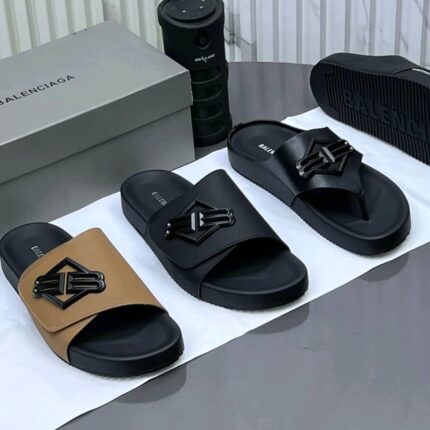 Balenciaga Men’s Sandals with BB Logo Emblem