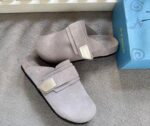 FDCP Suede Clogs with Cork Insole & Velcro Strap
