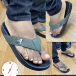 Handmade Emerald Green Leather "H" Buckle Sandals