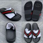 Gucci Men's Luxury Web Stripe Slippers with Interlocking G Logo