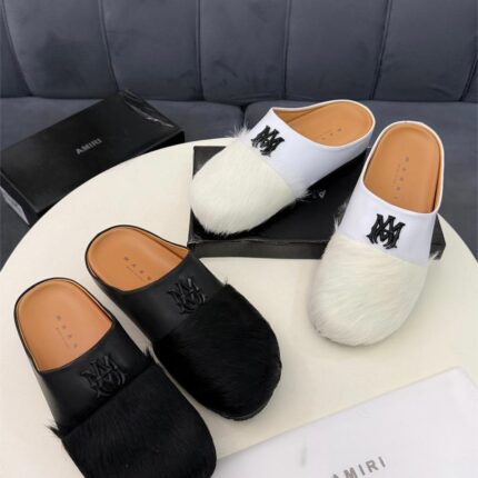 Amiri MA Fur Mules – Luxury Pony Hair Slip-Ons | JinsoLegacy Nigeria