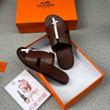 Hermès Izmir Men's Calfskin Leather Sandals