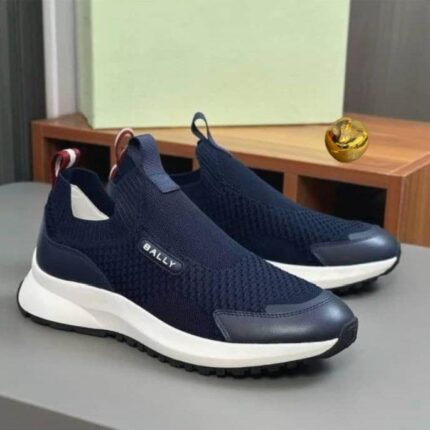 Bally Gavinia Navy Mesh Sock Sneakers – Luxury Slip-Ons | JinsoLegacy Nigeria