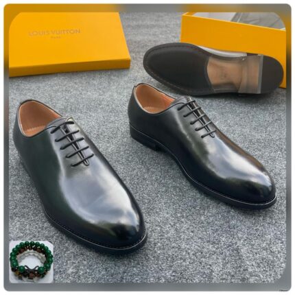 Black Leather Oxford Shoes