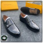 Brown Leather Double Monk Strap Shoes - Image 2