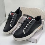 Court Trainers in Navy Leather & Suede