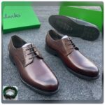 Men’s Brown Leather Lace-Up Corporate Dress Shoes