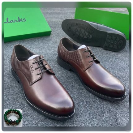 Men’s Brown Leather Lace-Up Corporate Dress Shoes