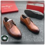 Men’s Brown Leather Lace-Up Shoes
