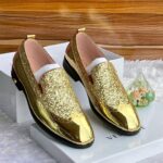 Red Glitter Patent Leather Loafers - Image 4