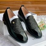 Red Glitter Patent Leather Loafers - Image 2