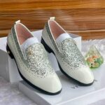 Red Glitter Patent Leather Loafers - Image 3
