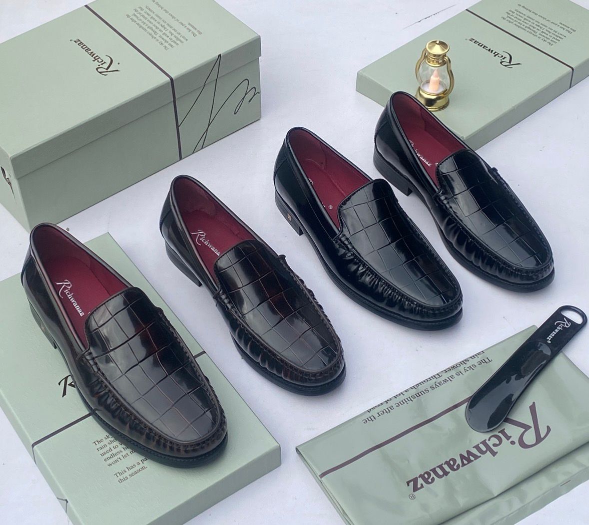 Richwanaz Glossy Croc-Embossed Men’s Corporate Loafers 3 Richwanaz Glossy Croc-Embossed Men’s Corporate Loafers 3