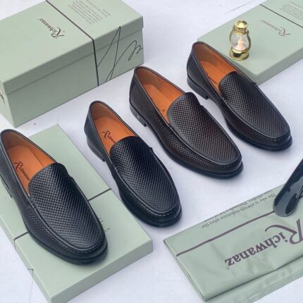 Richwanaz Woven Leather Loafers
