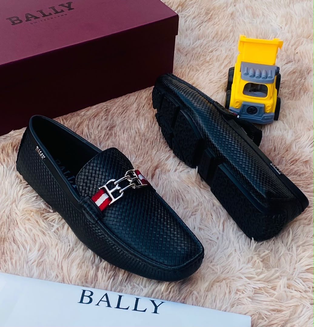 Bally Woven Driver Loafers with Silver Buckle Bally Woven Driver Loafers with Silver Buckle